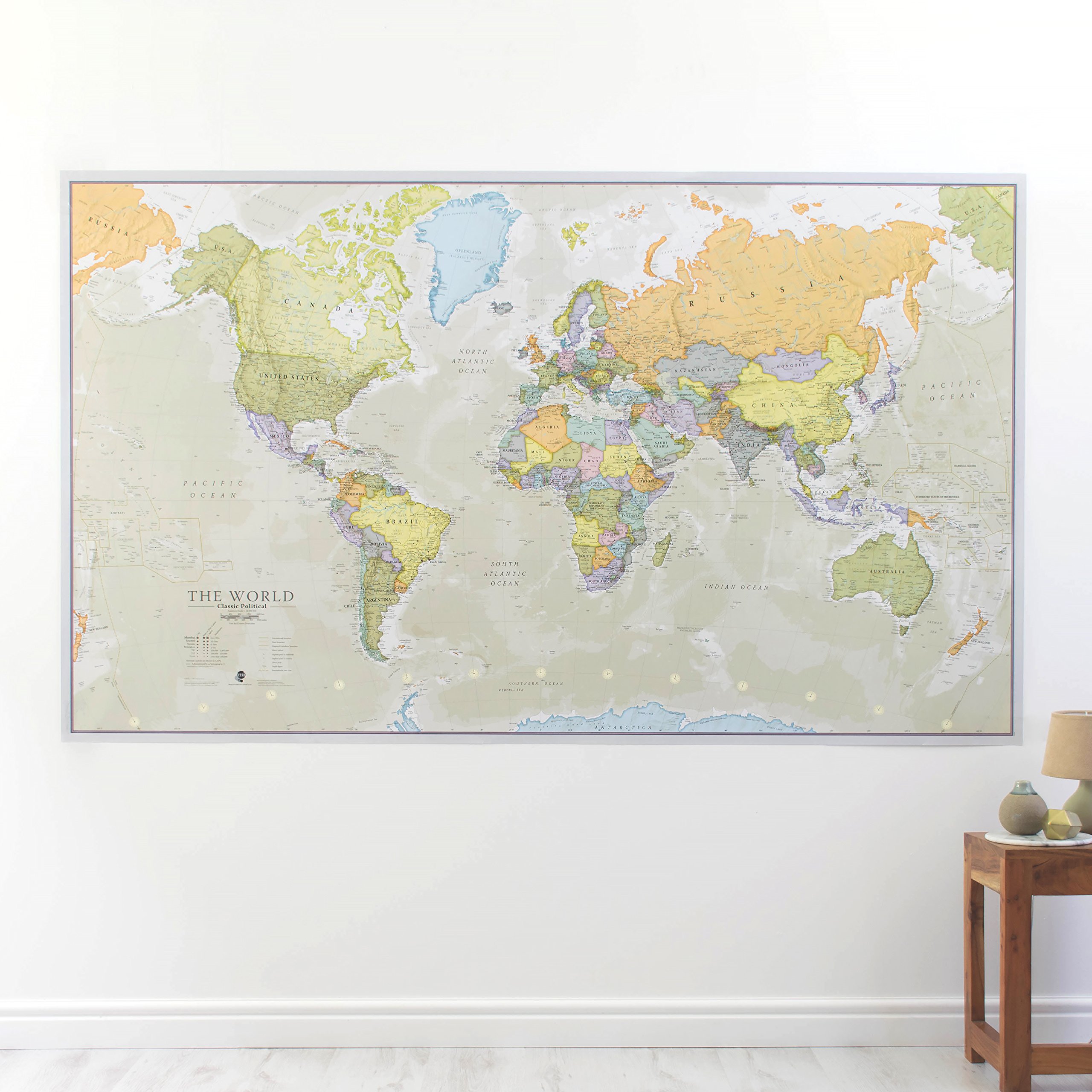 Amazon.com: Maps International Giant World Map - Classic Large